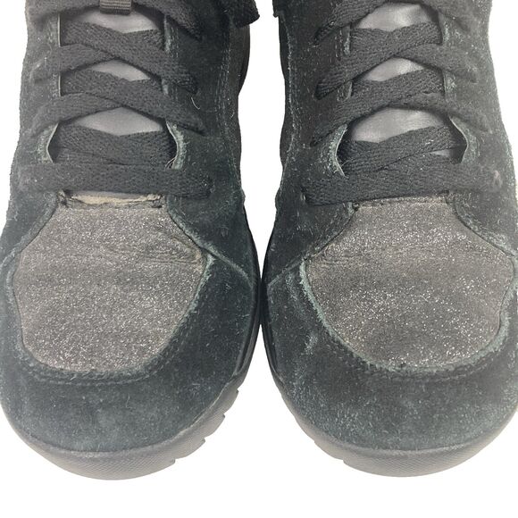 Zumba Energy Shine - Women's Sz 9.5 - Black Suede Glitter High Tops - A1F00128 - Picture 7 of 12